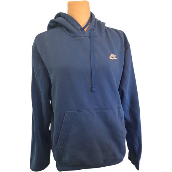 Nike Sportswear Club Fleece Pullover Hoodie, Blue, Men's Size Small - Picture 1 of 5